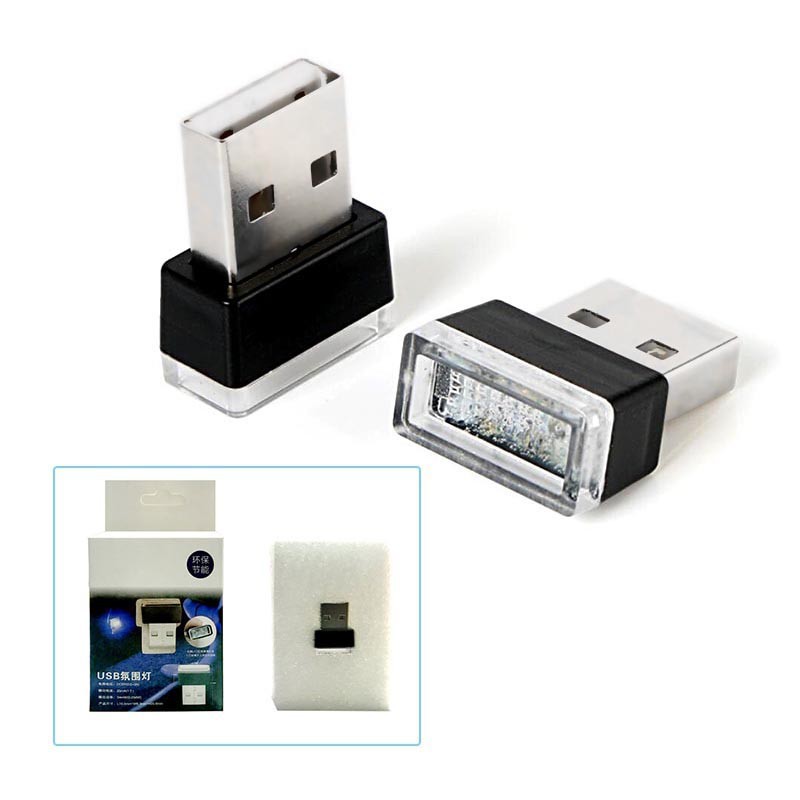 Lampu LED USB Dekorasi Interior Mobil - White