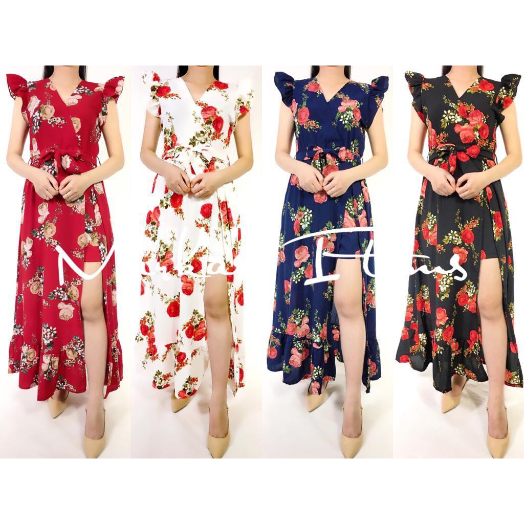 JUMPSUIT DRESS WANITA BUNGA MOANA 184