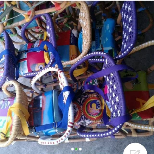 BANGKU ROTAN ANAK DENGAN SEAT BELT MOTOR MATIC