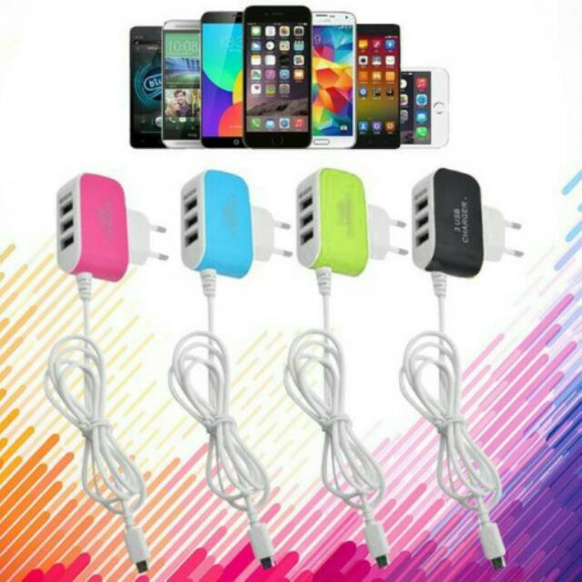 TRAVEL CHARGER LED 3USB