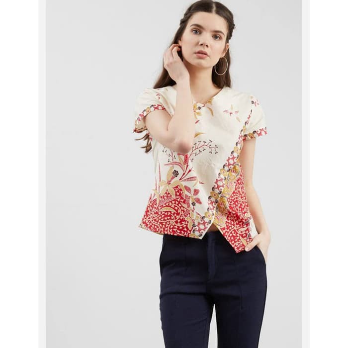 Unik Batik mona cc atasan batik kerja murah baju wanita kemeja big size Limited