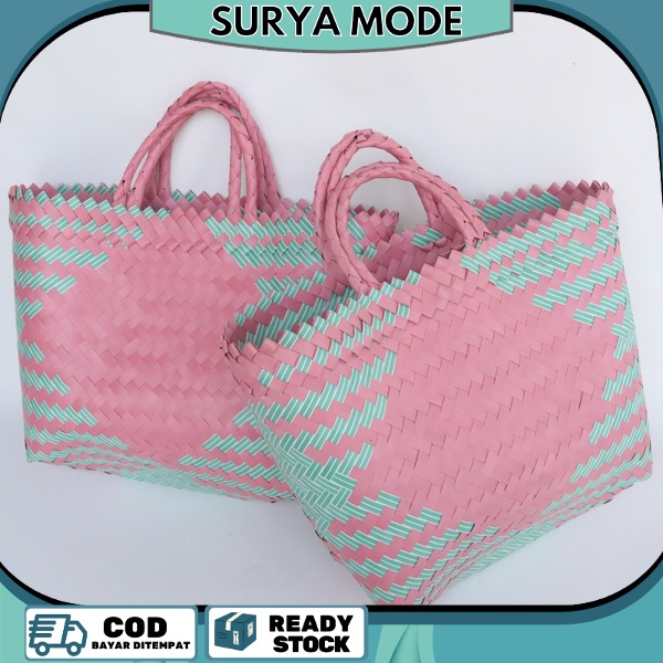 tas belanja anyaman plastik tas sayur tas belanja pasar