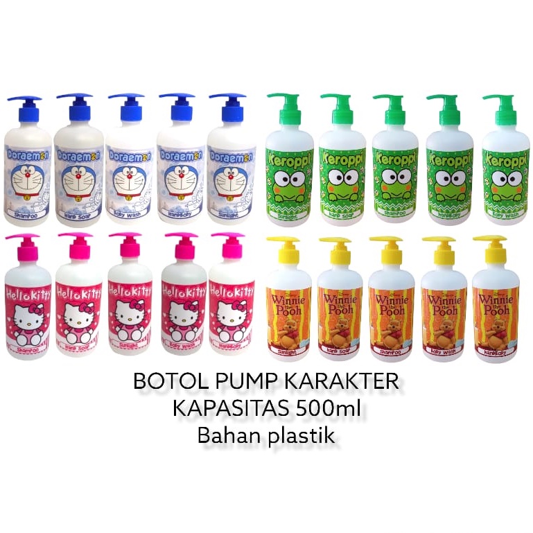 BOTOL PUMP HELLOKITTY / BOTOL PUMP DORAEMON / PUMP HELLOKITTY / PUMP DORAEMON / BOTOL SHAMPO DORAEMO