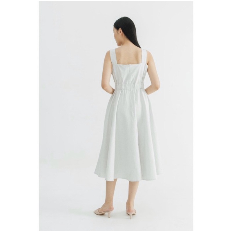 Claryn The Label Rossey Dress White Size M Dress Wanita clarynthelabel