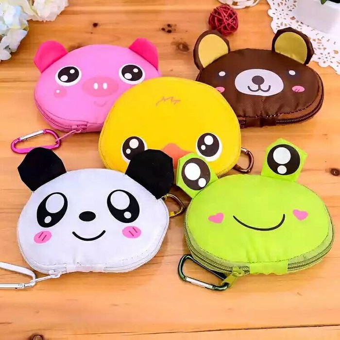 tas belanja lucu murah / shopping bag murah / tas lipat animal lucu