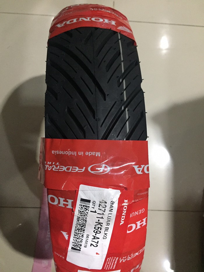 Ban Luar Honda Federal AHM A72 100/80-14 Tubeless Free Pentil