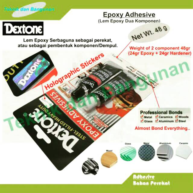 Lem Dextone Epoxy Adhesive (2 Komponen) Super Kuat