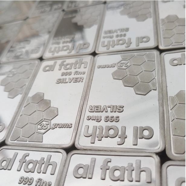 Perak batangan bullion Al Fath 25 gram murni fine silver bar 999%