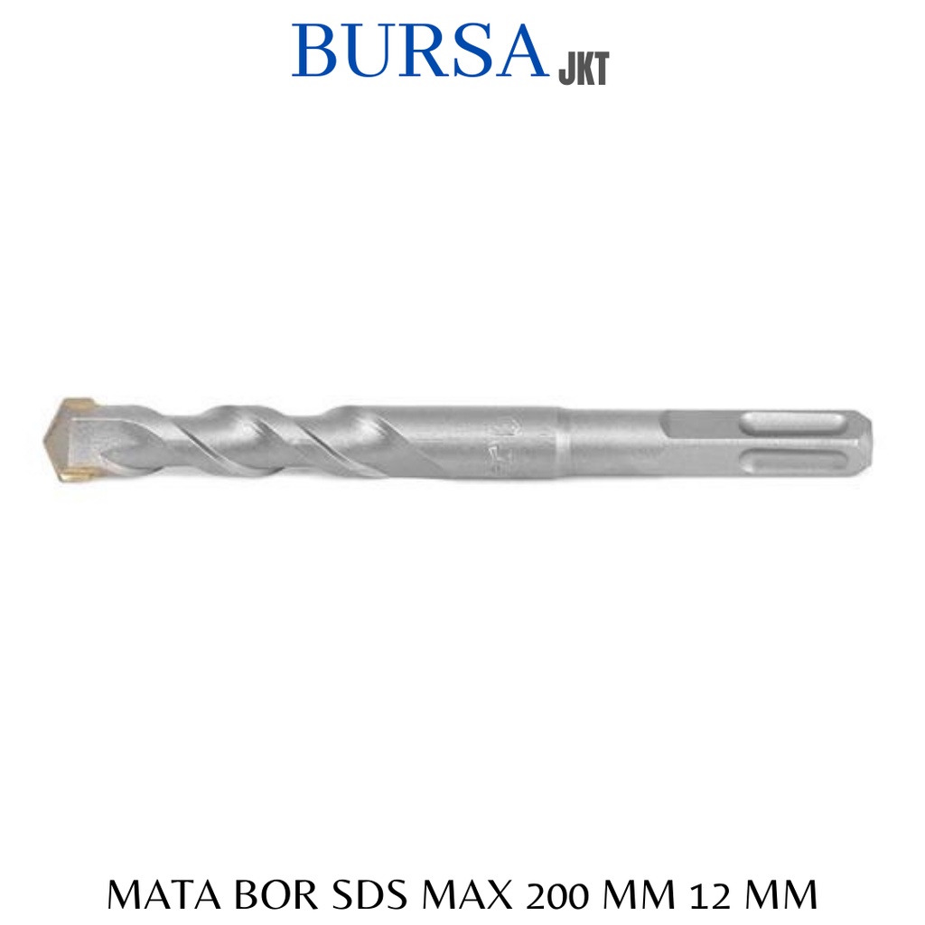 12 MM MATA BOR SDS MAX SQUARE KOTAK PANJANG 200 MM LURUS BETON HAMMER DINDING