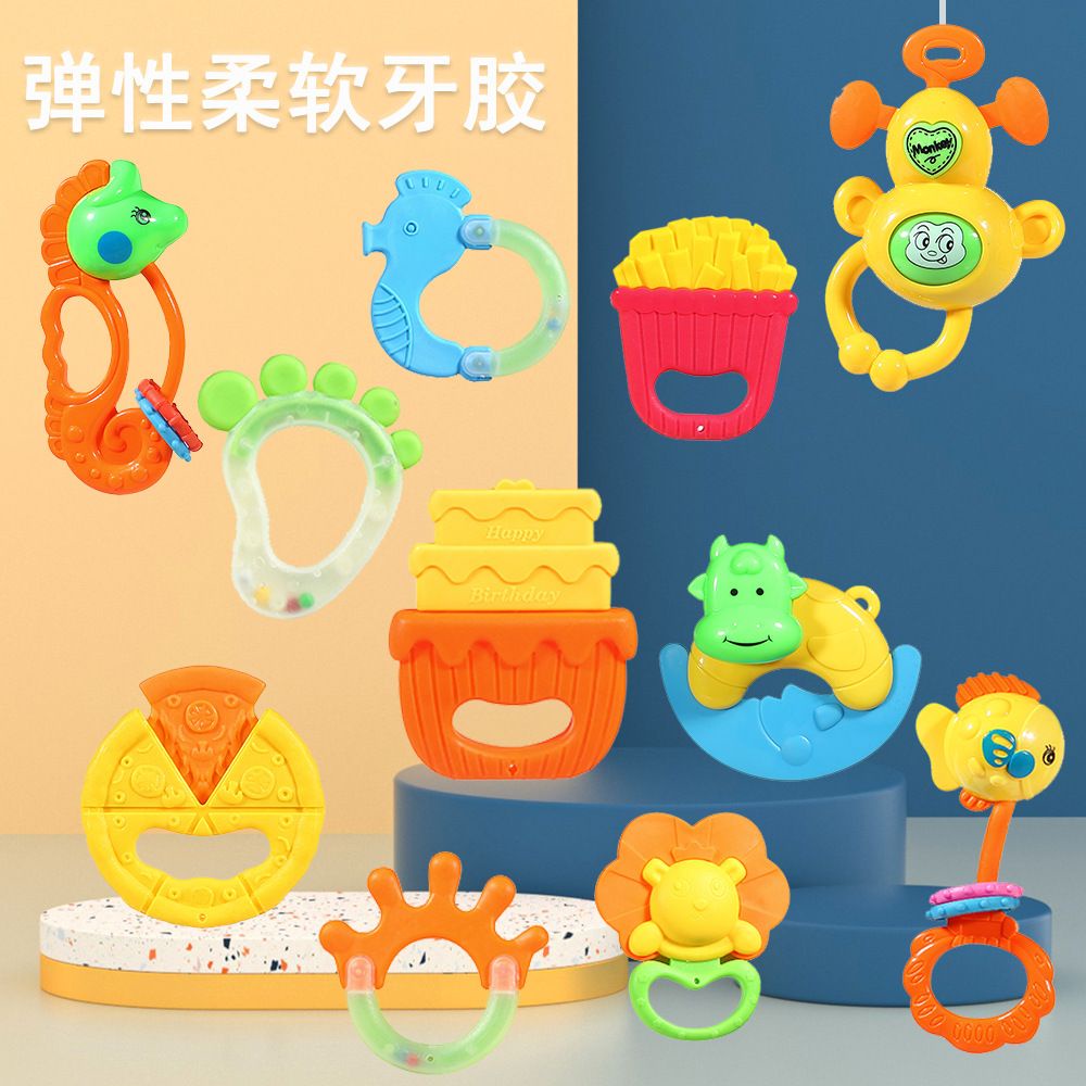 MAINAN  GIGITAN DAN KRINCINGAN BABY PLAY SET ISI 5 PCS MAINAN BAYI KERINCINGAN/MUSICAL BABY RATTLE SE