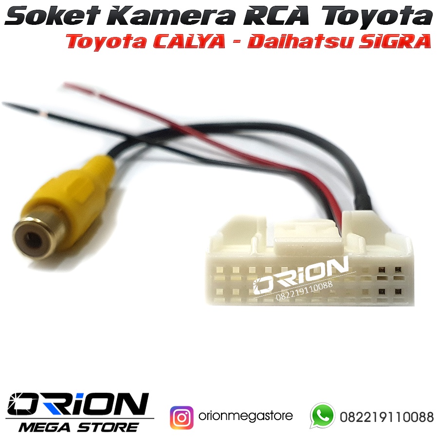 Soket RCA Kamera Mundur Toyota Calya Daihatsu Sigra