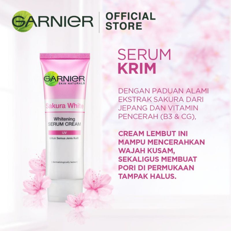 Garnier UV Sakura Whitening Serum Cream 20g