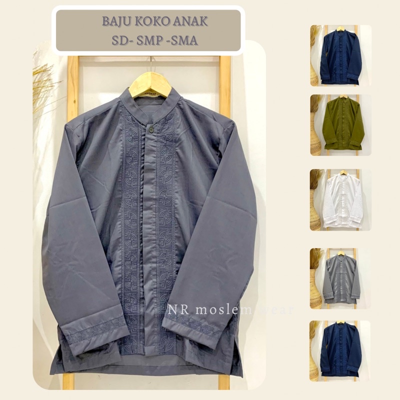 BAJU KOKO ANAK TANGGUNG , BAJU KOKO ATASAN SD-SMP-SMA PREMIUM kode KTW