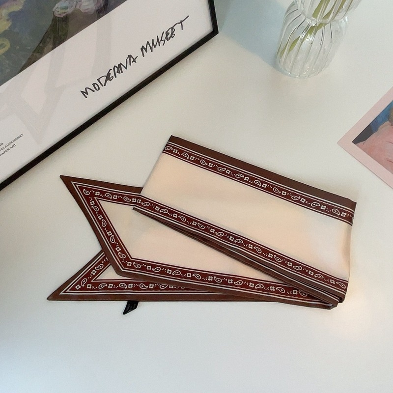 SYAL POLOS HIGH-END TWILLY KOREA IKAT LEHER PITA TAS SCARF WANITA KOREAN STYLE LETTER HURUF ELEGANT HIGH END ELEGAN SELENDANG SILK SUTRA SATIN-E