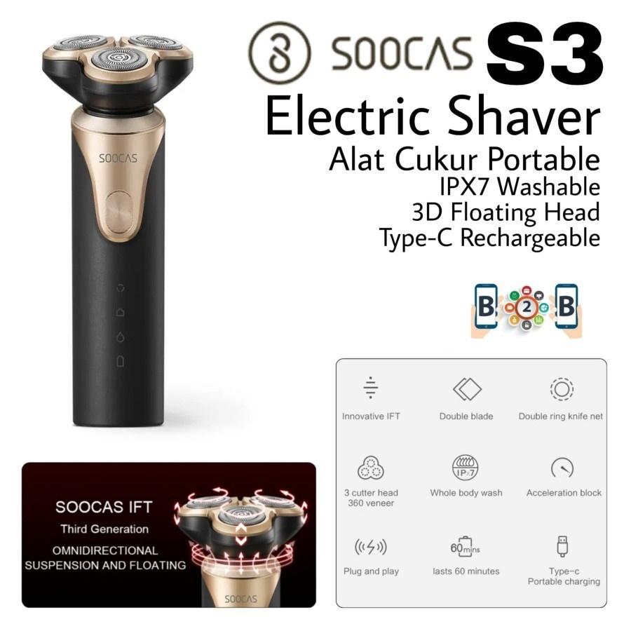 SOOCAS Linglang S3 Electric Shaver - Alat Cukur