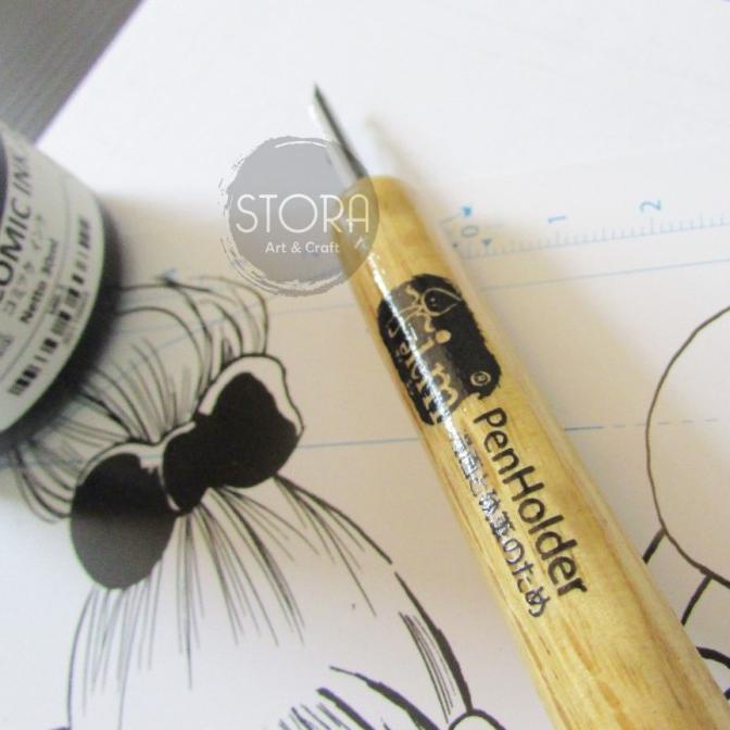 

$+$+$+$+] Comic Manga Calligraphy Kaligrafi Pen Stick - Nib Holder - Isi 2