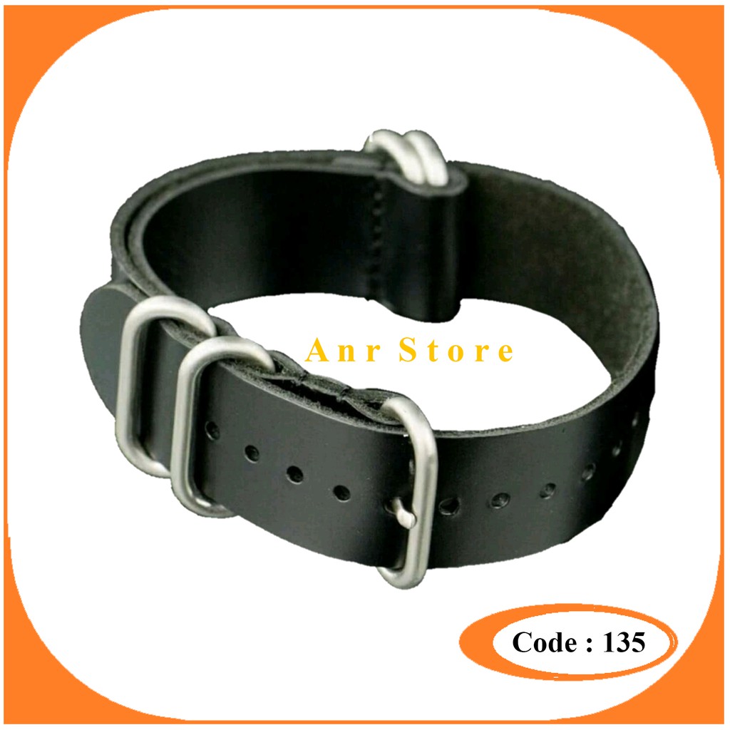 Tali Jam Tangan Kulit Nato Zulu 20mm 22mm 24mm Leather Limited Edition