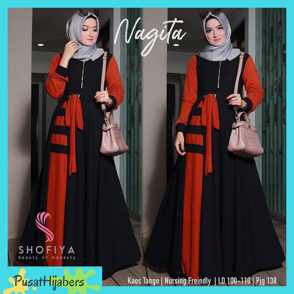 Baju Hijab Gamis Set Syari Muslim Wanita Terbaru Salma Syari Wolfis