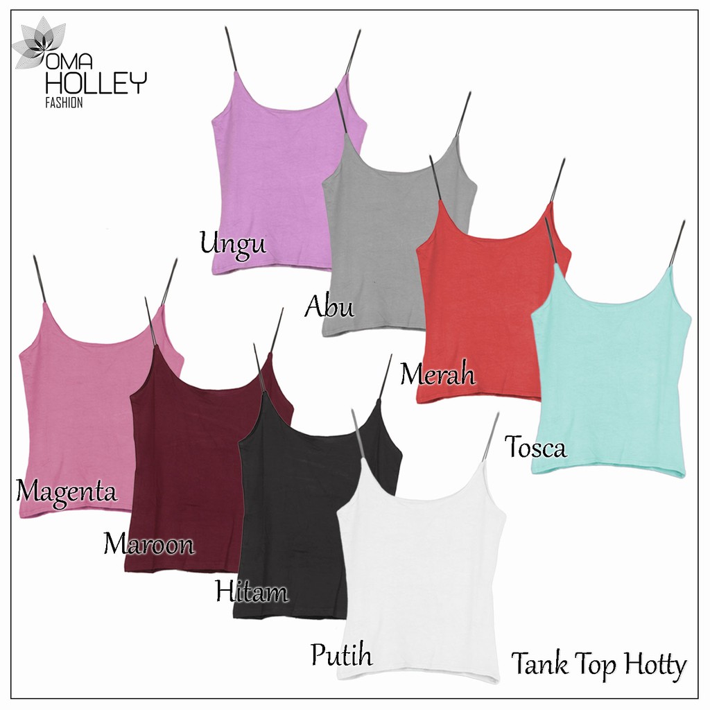 (COD) OH Fashion Tank Top Belena Basic Korea Tali Spagheti Hotty #0059