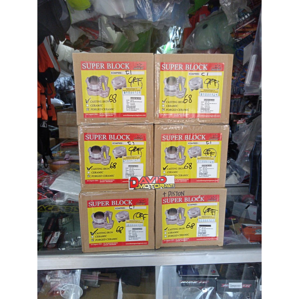 READY BLOK BORING BRT CRF 68MM BORE UP HARIAN SUDAH SETT PISTON DAN RING PISTON