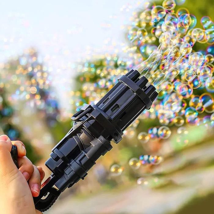 Pistol Mesin Gelembung Sabun Otomatis Galting Bubble gun ( Free 1 Botol Sabun dan wadahnya )