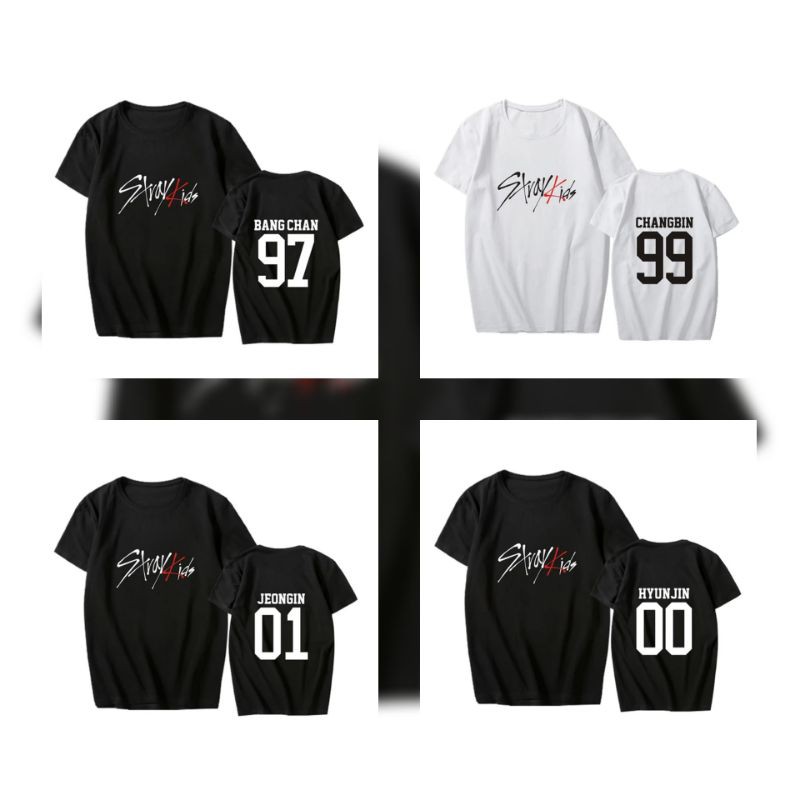 Kaos Kpop StrayKids request nama dan nomor