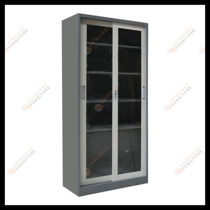 

BEST SELLER !!! LEMARI ARSIP KANTOR BESI 2 PINTU SLIDING KACA 5 RUANG TERLARIS