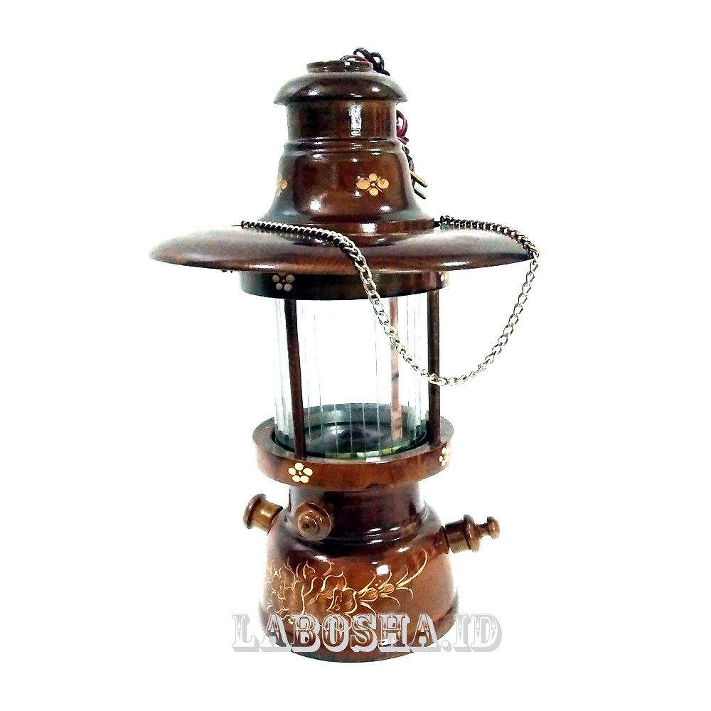 Lampu Hias Petromak Kayu gantung