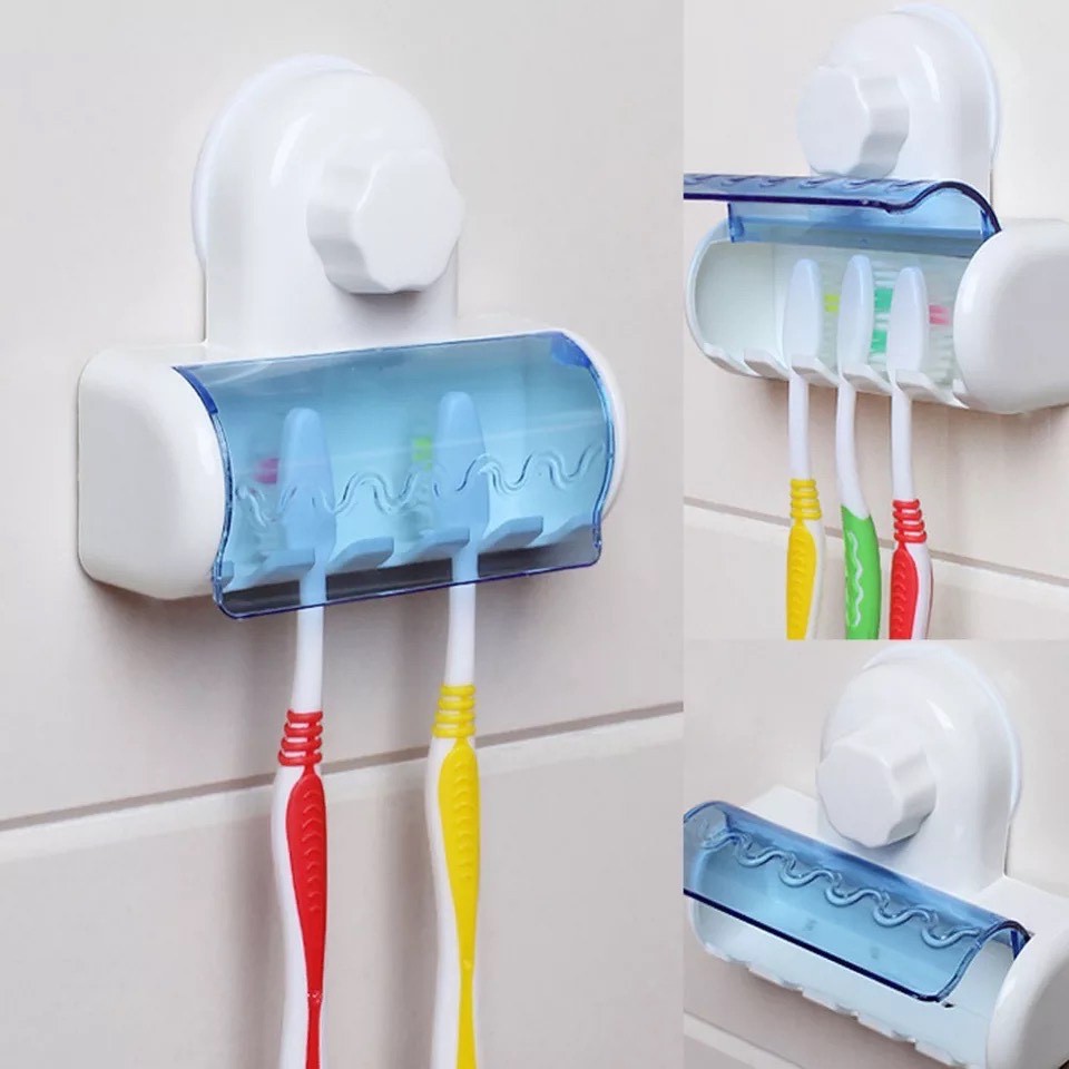 rak tempat gantungan sikat gigi Toothbrush holder dengan penutup NJ49