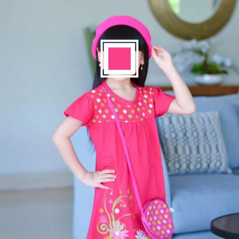 Yasmine Girl Dress Anak/ Baju Anak Mini Dress by Trilloon Kids Wear