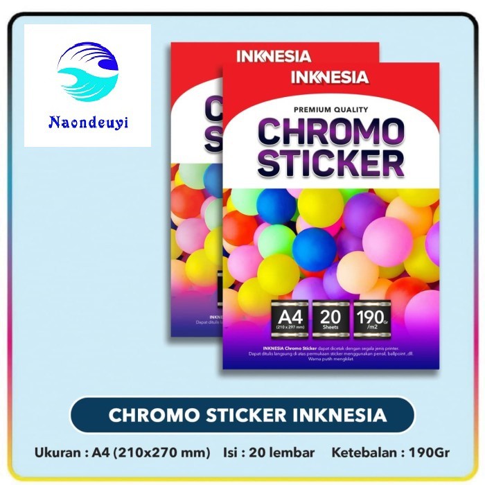 

Kertas Sticker Chromo A4 isi 20 Lembar Stiker Glossy Mengkilap A4