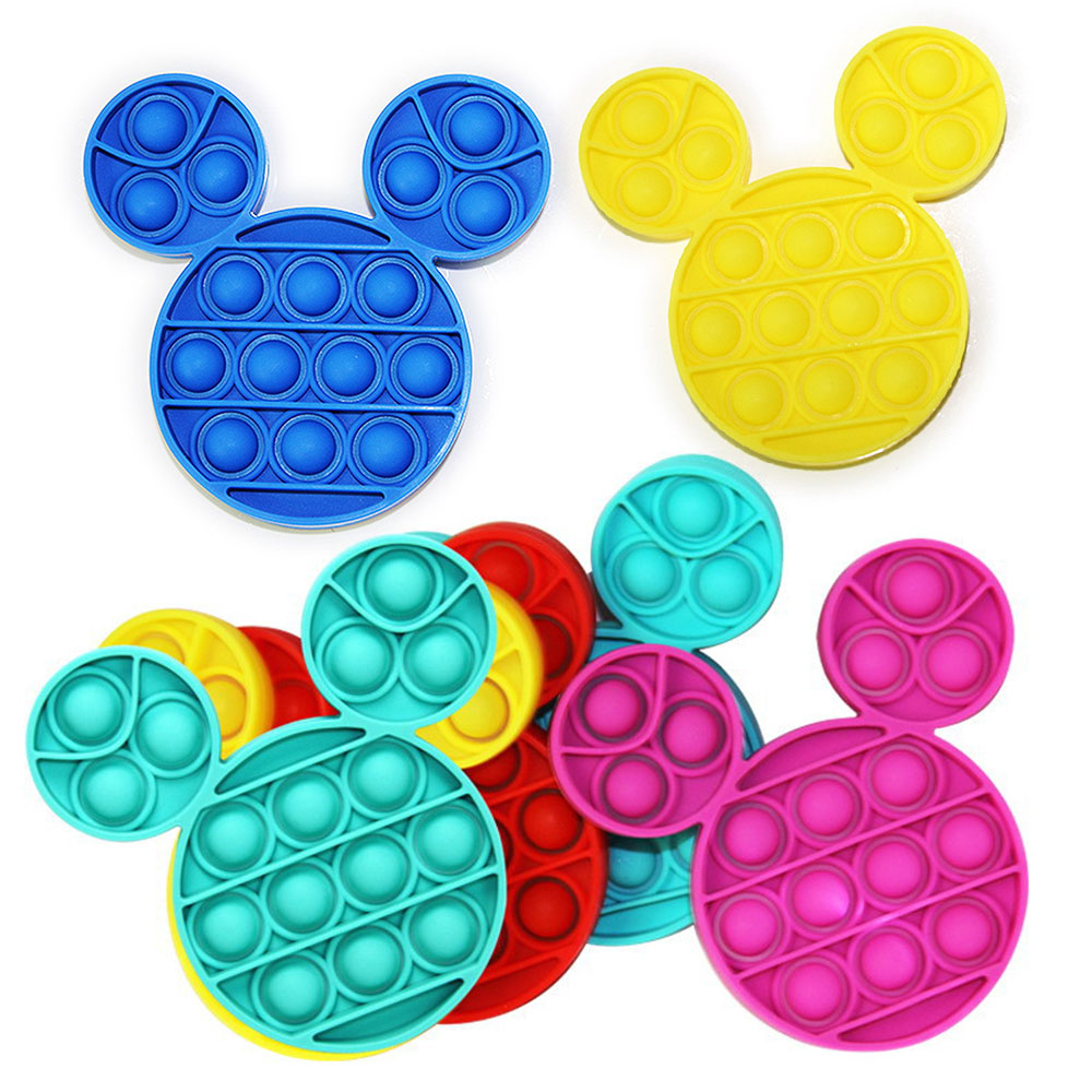 Hot Sale * New Mickey Mouse Push Pops Bubble Sensory Toy Stress Relief Pop It for Kids Colorful