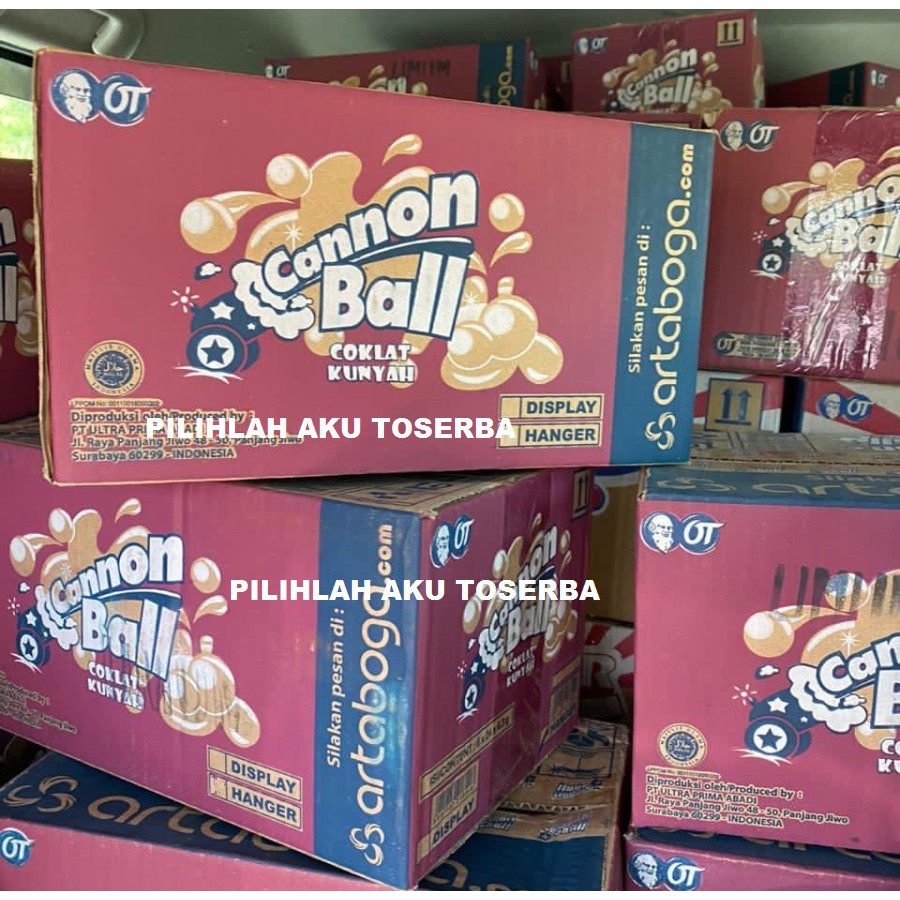CANNON BALL Coklat Kunyah isi 24 sachet - ( HARGA 1 KARTON ISI 6 BOX )