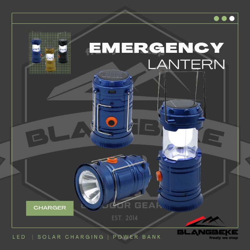 LENTERA Camping Lampu Tenda LAMPU EMERGENCY CHARGER dan baterai