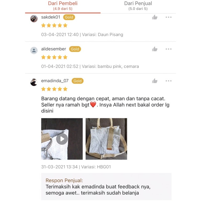 HANDBAG GONI TAS JINJING BAHAN GONI SINTETIS KANVAS TEBAL