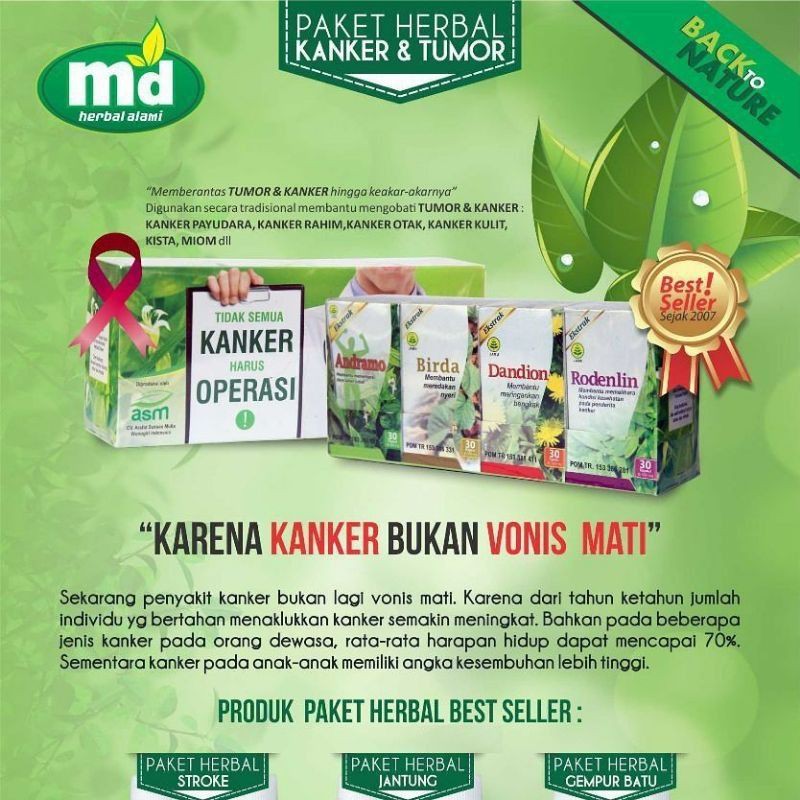 Obat Kanker Dan Obat Tumor PTK ASM-MD Herbal PAKET OBAT HERBAL KANKER DAN TUMOR ORIGINAL 101%