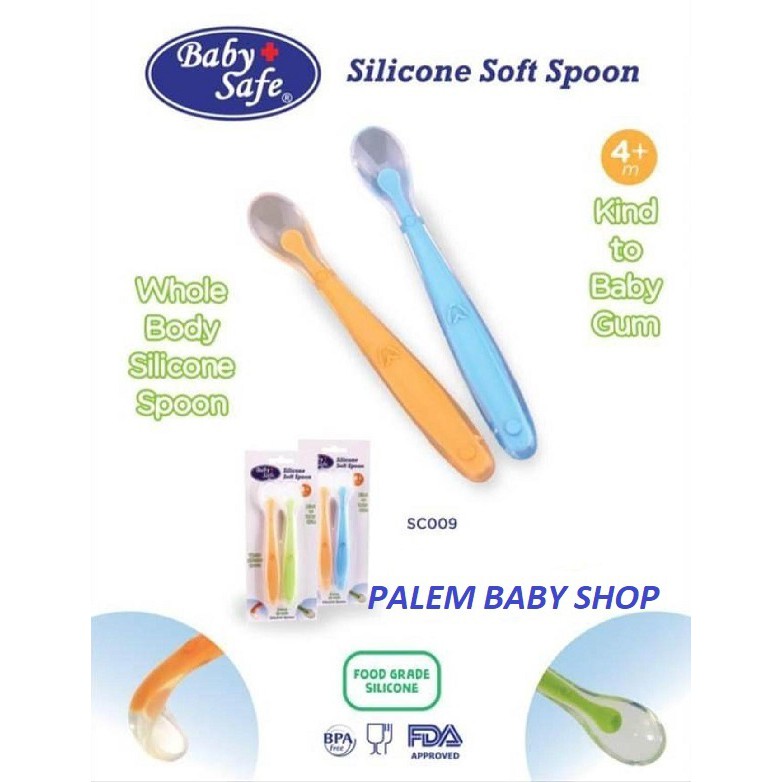 Babysafe SC009 Silicone Soft Spoon Sendok Bayi Silikon