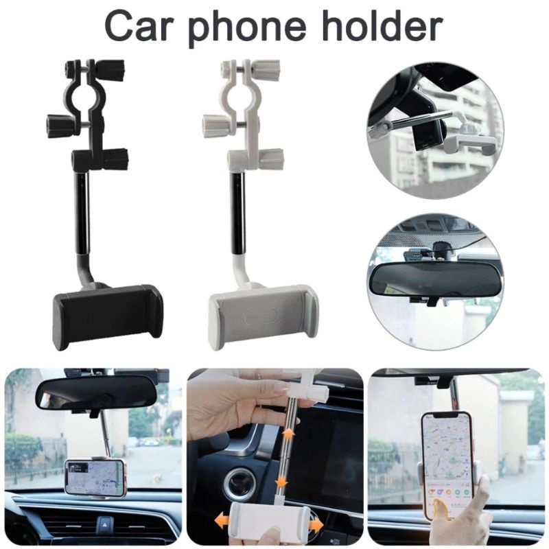 Holder Mobil Kaca Spion Dudukkan Ponsel Putaran 360° Best Quality