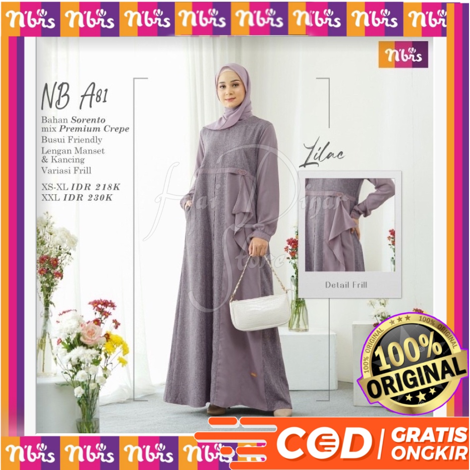 [Terbaru] Nibras Gamis Muslimah NB A81 Ready
