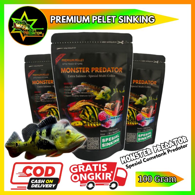 Pelet ComeTank Monster Predator Sinking 100 Gram