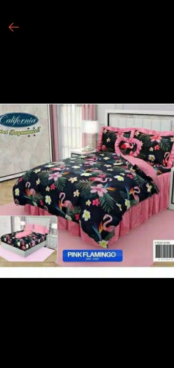 Sprei California No 1 Uk 180x200 Pink Flamingo