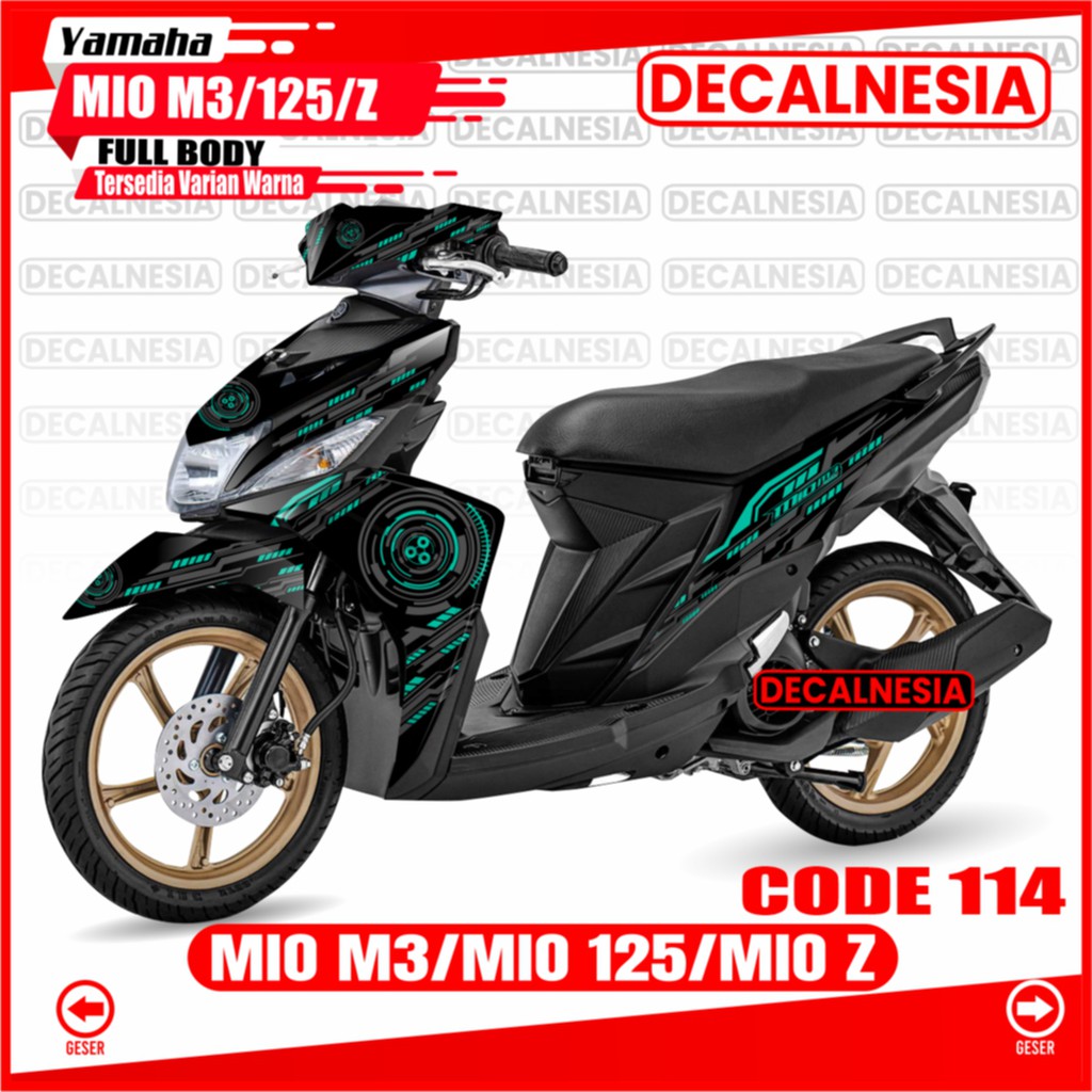 Jual Decal Stiker Mio M3 Full Body Sticker Motor Mio M3 125 Z Modif Dekal Variasi Aksesoris Racing C114 Indonesia Shopee Indonesia