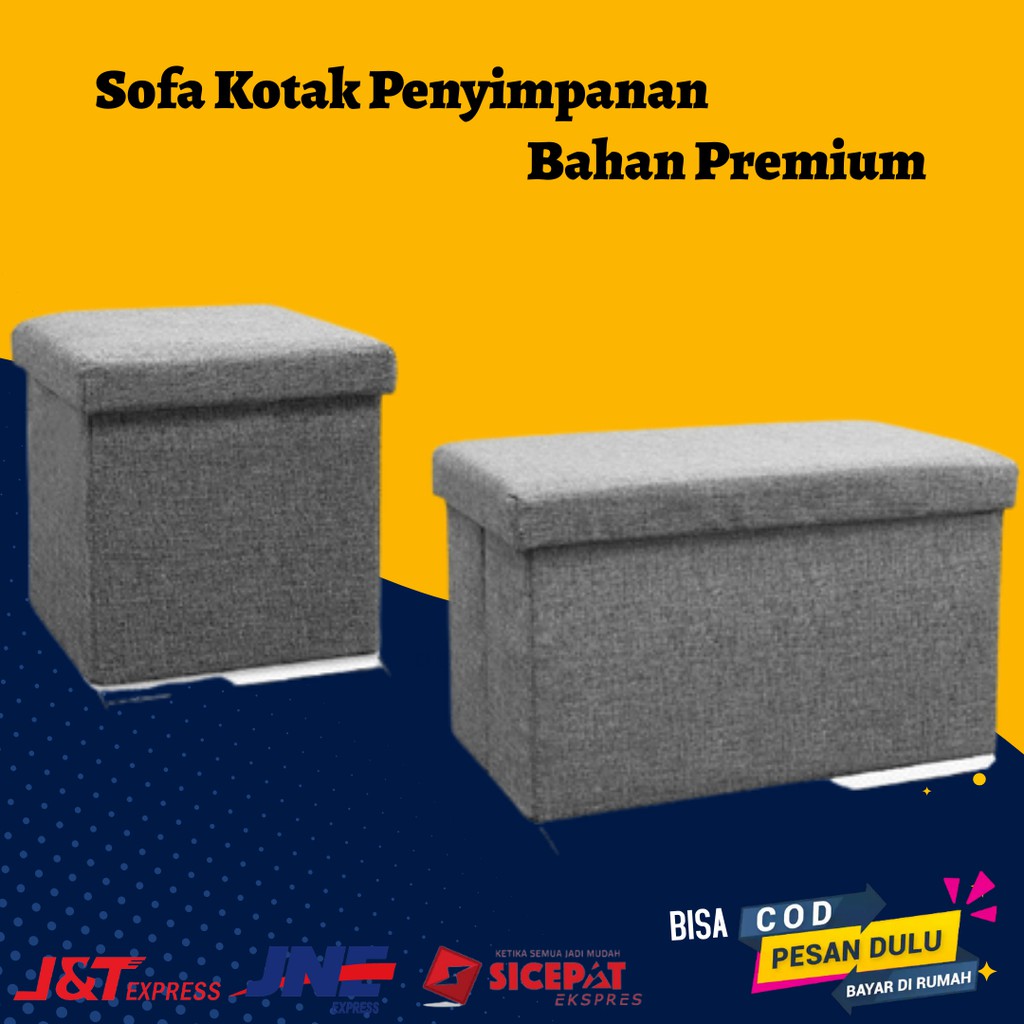 Sofa Box Bok Kotak Penyimpanan Barang Serbaguna Bisa Diduduki Bangku Tempat Menyimpan Buku Album