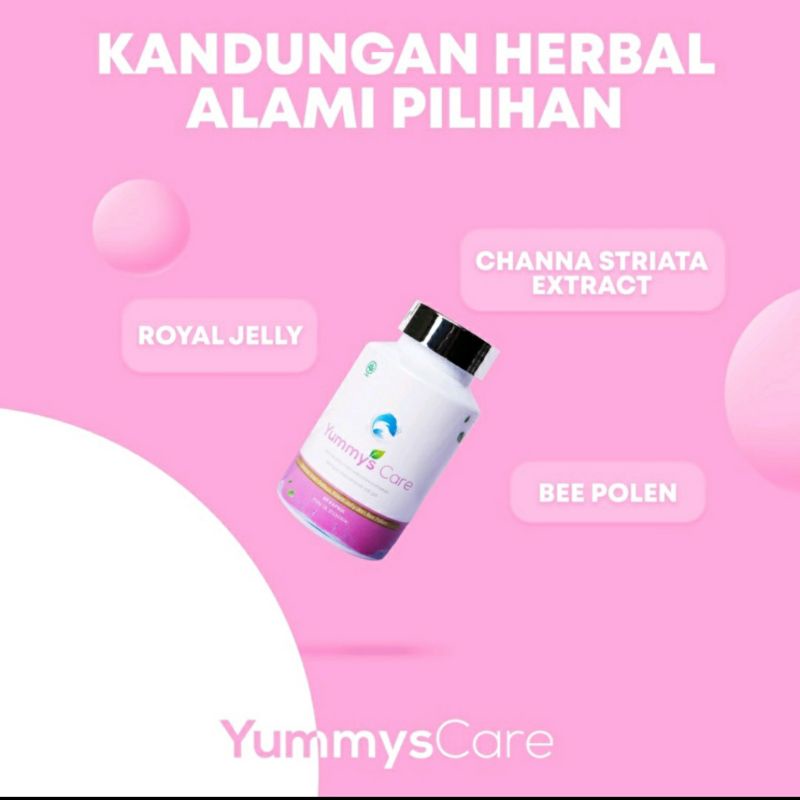 YUMMYS CARE Kapsul ekstrak ikan gabus dengan Royal Jelly dan Bee Pollen isi 60 kapsul