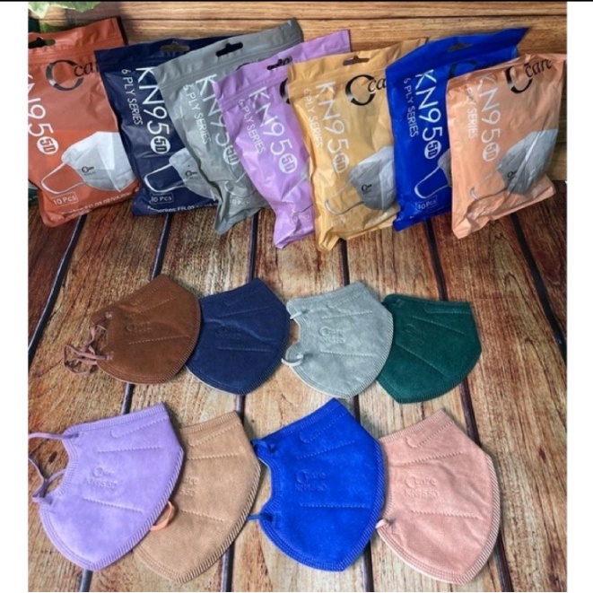 masker kn95 C care pro 6ply 5D embos 10pcs kemenkes