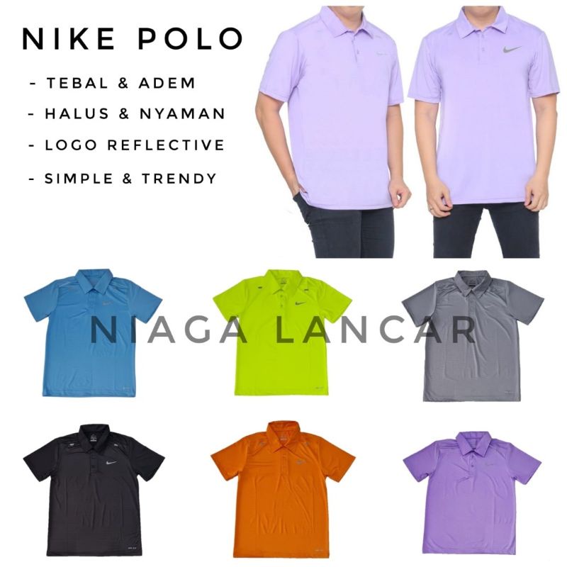 BAJU POLO OLAHRAGA PRIA RUNNING CASUAL DRYFIT SHORT SLEEVE NIKE