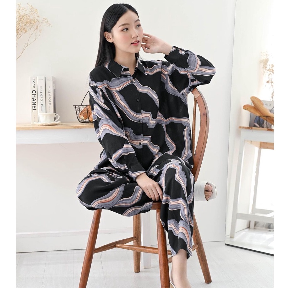 PIYAMA JUMBO LD 120 Rayon Premium One Set Pajamas / Sleepwear Daily Set-3