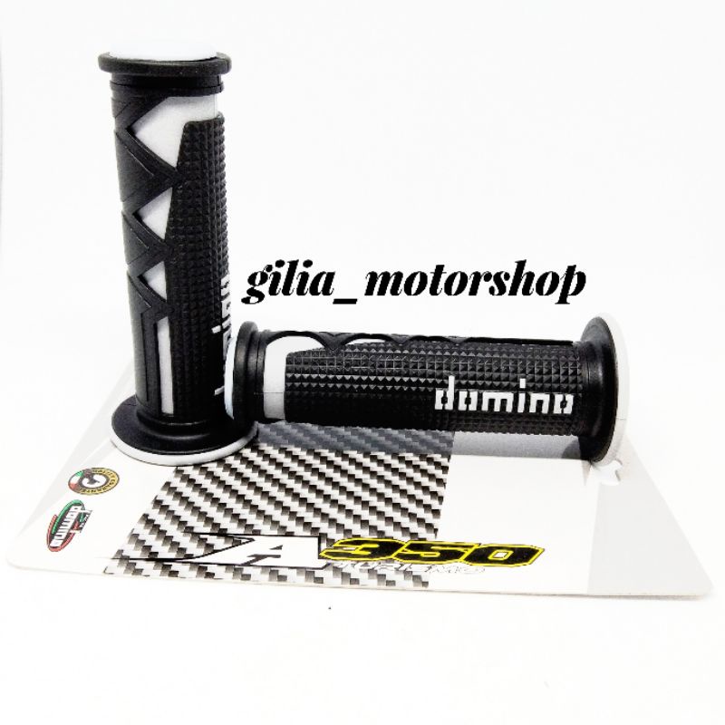 Handgrip Motor karet lembut Hitam Domino kombinasi handfat karet 2 warna grip Pcx Beat Scoopy Mio