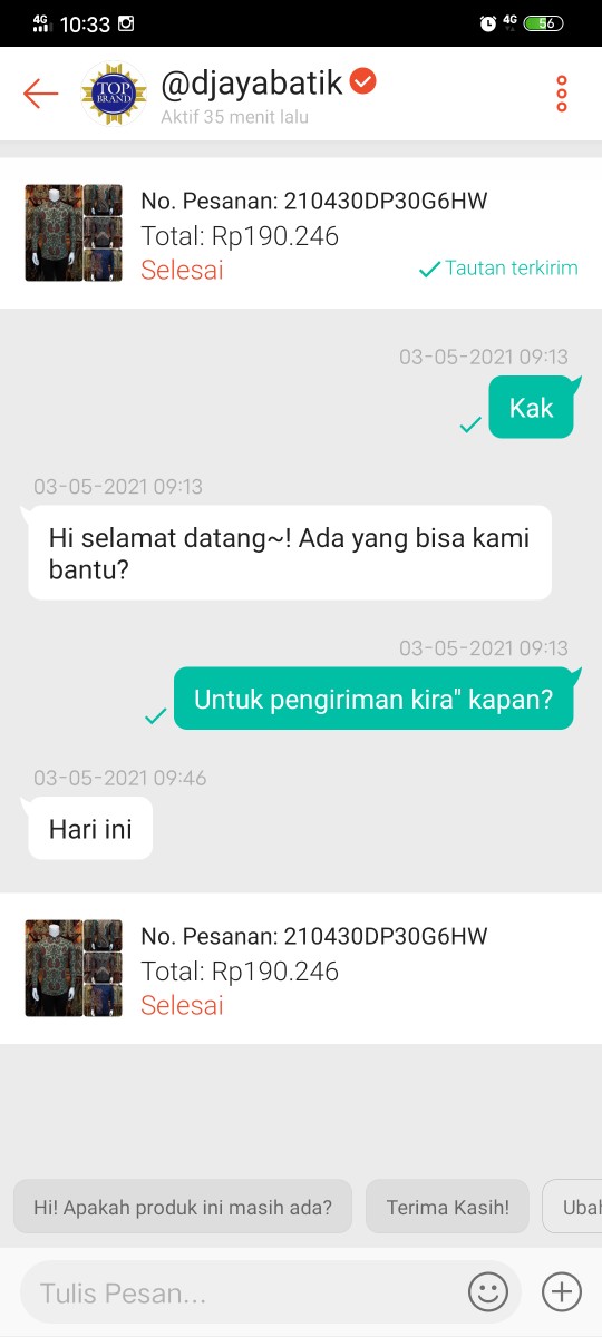 Batik Pria Slim Fit Premium Kemeja Baju Batik Pria Lengan Panjang Slimfit