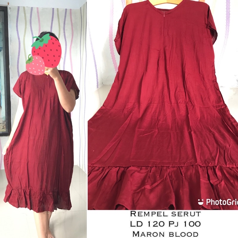 DASTER RUFFLE BUSUI SEBETIS / DASTER KEKINIAN / DASTER REMPEL VIRAL / DASTER BUSUI-Reject warna sedikit